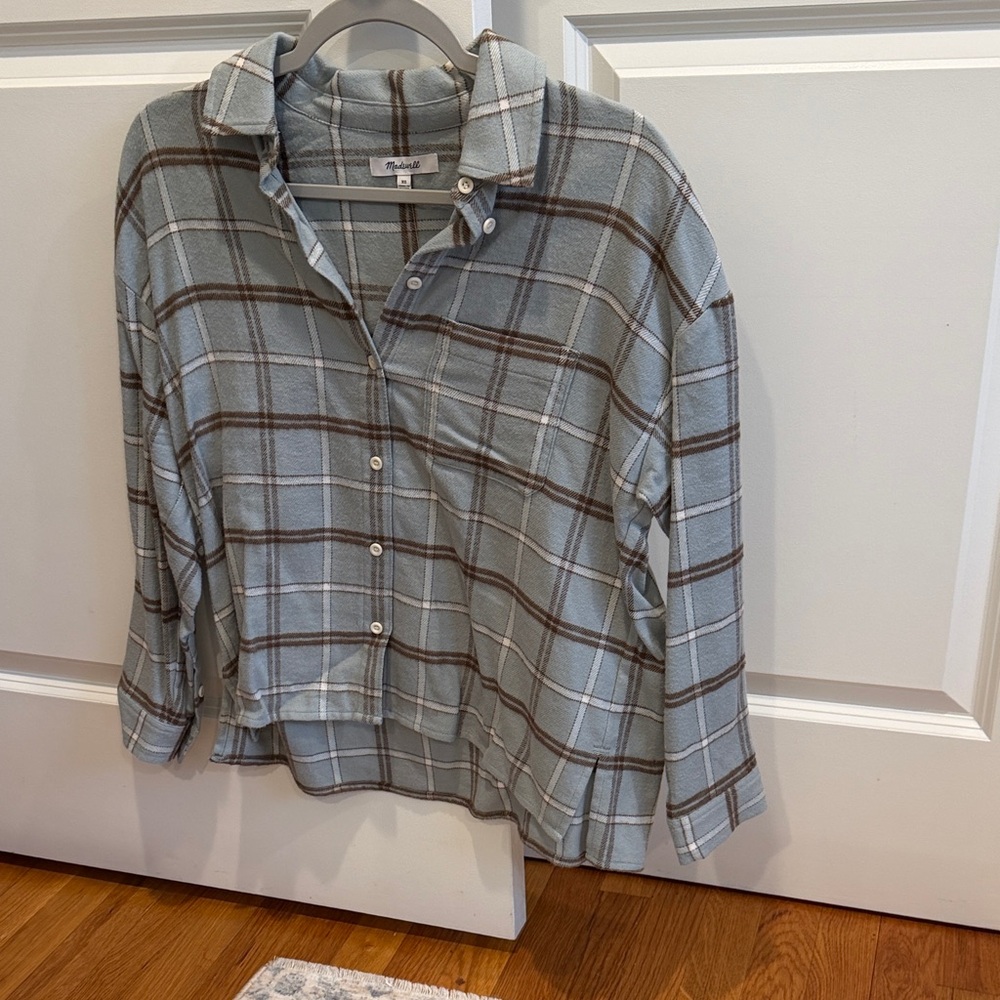 Madewell Flannel Button-Up Shirt, XS, nwt